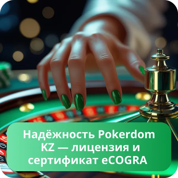 Надёжность Pokerdom KZ — лицензия и сертификат eCOGRA